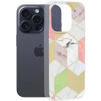Custodia per Apple iPhone 15 Pro, Techsuit, Marble, Viola — 3