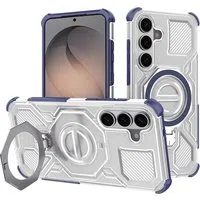 Custodia per Samsung Galaxy S26 S942, Techsuit, Carbon Shield Pro, Blu — 3