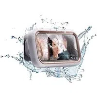 Custodia da Parete con Membrana Tattile Techsuit LC-999 per Telefono, Impermeabile, Bianco Dorato — 3