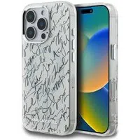 Custodia MagSafe per Apple iPhone 16 Pro Max, Karl Lagerfeld, IML Karl Script Pattern, Bianca — 3