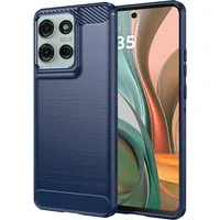 Custodia per Motorola Moto G75, Techsuit, Carbonio, Blu — 3