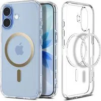 Custodia MagSafe per Apple iPhone 17, Spigen, Ultra Hybrid, Oro Trasparente ACS10382 — 3