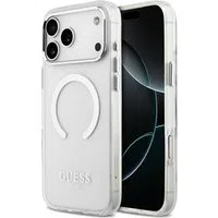 Custodia MagSafe per Apple iPhone 17 Pro Max, Guess, Metal Outline, Argento — 3