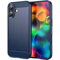 Custodia per Apple iPhone 17, Techsuit, Carbonio, Blu — 3