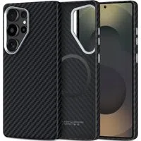 Custodia MagSafe per Samsung Galaxy S25 Ultra S938, Tech-Protect, Ion Carbon, Nera — 3