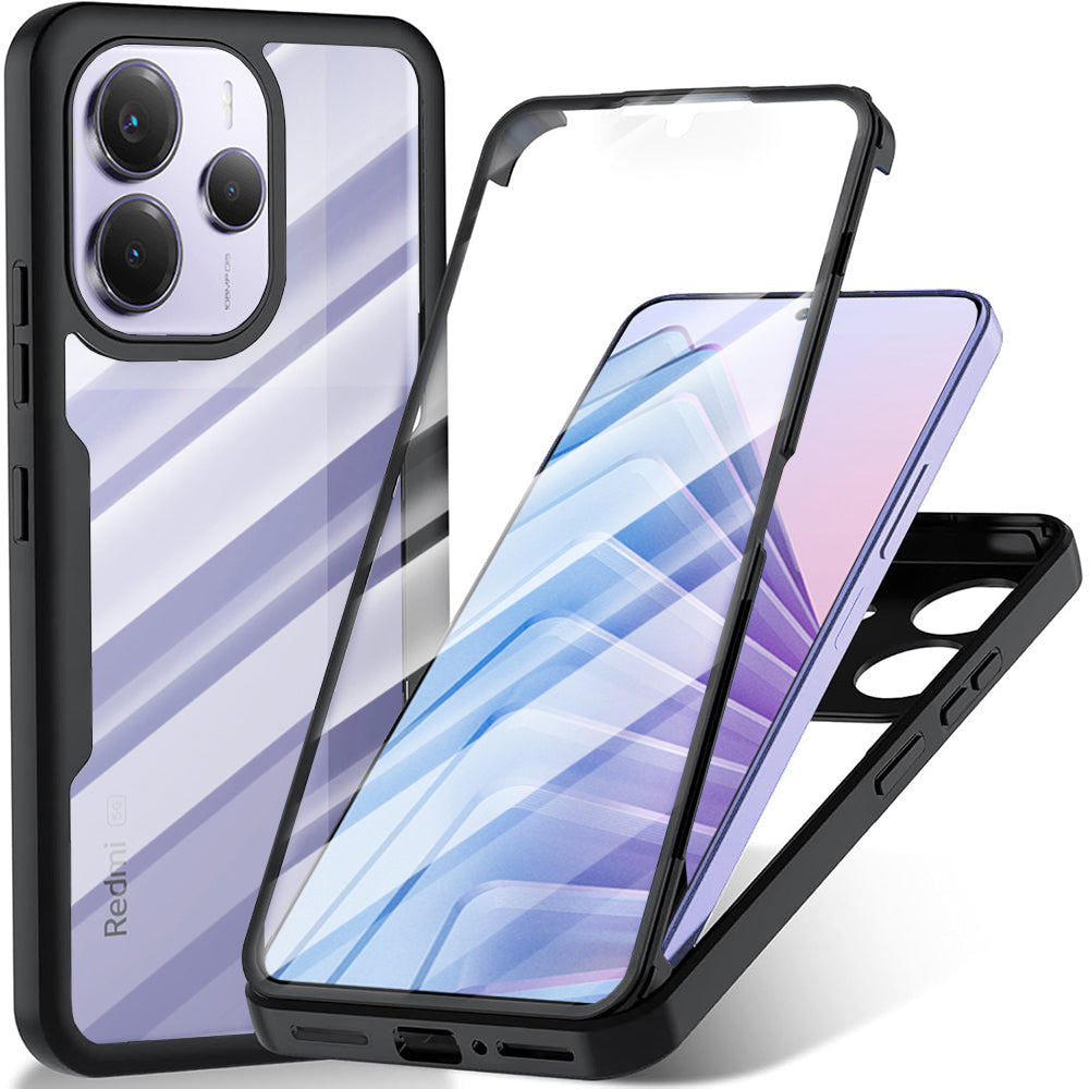 Custodia per Xiaomi Redmi Note 14 5G, Techsuit, ColorVerse 360, Nera