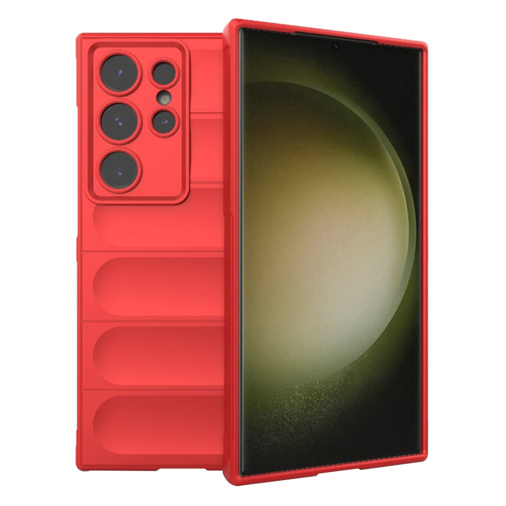Techsuit Custodia per Samsung Galaxy S23 Ultra S918, Techsuit, Magic Shield, Rossa