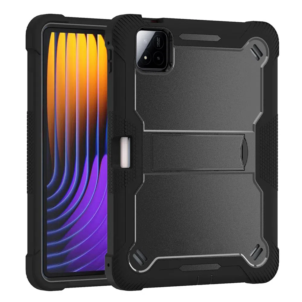 Custodia per Xiaomi Pad 7, Techsuit, Rugged TabShell, Nera — 2