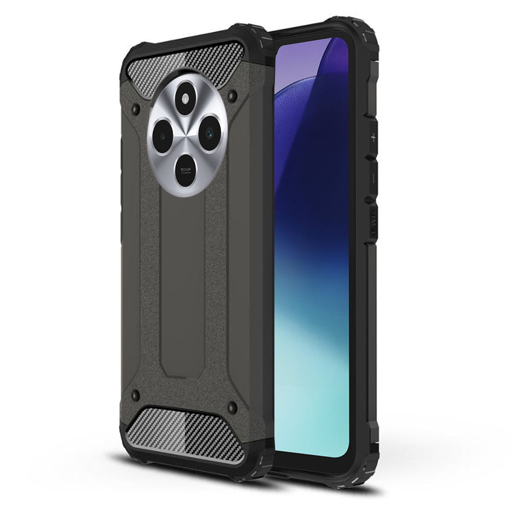 Techsuit Custodia per Xiaomi Poco C75 / Redmi 14C, Techsuit, Hybrid Armor, Nera