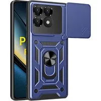 Custodia per Xiaomi Poco F6 Pro, Techsuit, CamShield, Blu — 3