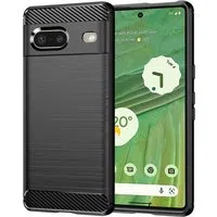 Custodia per Google Pixel 7, Techsuit, Carbonio, Nera — 3