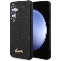 Custodia per Samsung Galaxy S24 S921, Guess, Glitter Script, Nera — 3