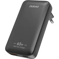 Caricabatterie da Rete Dudao A65Q Travel, 65W, 3.25A, 1 x USB-A - 1 x USB-C, Nero — 3