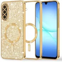 Custodia MagSafe per Samsung Galaxy A17 4G / A17 5G, Techsuit, Luxury Glitter, Dorata — 3