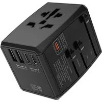 Caricabatterie da Rete Techsuit HHT906 Travel, 65W, 3.25A, 2 x USB-A - 2 x USB-C, Nero — 3