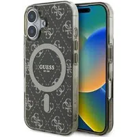 Custodia MagSafe per Apple iPhone 16, Guess, IML 4G Background, Marrone — 3