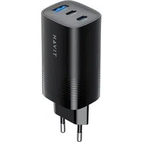 Caricabatterie Rete HAVIT UC20, 65W, 3A, 1 x USB-A - 2 x USB-C, Nero — 3