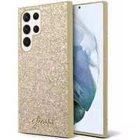 Custodia per Samsung Galaxy S24 Ultra S928, Guess, Glitter Script, Dorata — 3