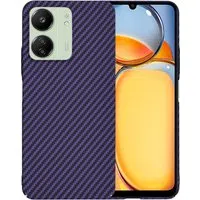 Custodia per Xiaomi Redmi 13C 5G / 13C / Poco C65, Techsuit, Carbonite FiberShell, Viola — 3