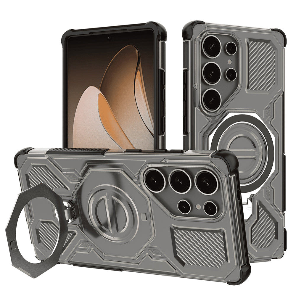 Techsuit Custodia per Samsung Galaxy S25 Ultra S938, Techsuit, Carbon Shield Pro, Fumo