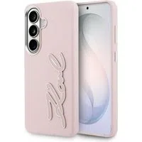 Custodia per Samsung Galaxy S26 S942, Karl Lagerfeld, Signature Resin Logo, Rosa — 3