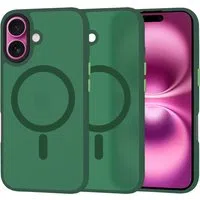 Custodia MagSafe per Apple iPhone 16 Plus, Techsuit, HaloFrost, Verde — 3