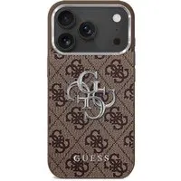 Custodia per Apple iPhone 17, Guess, Big 4G Logo Classic, Marrone Argentato — 3