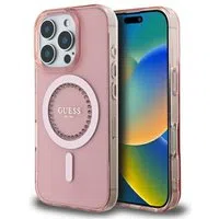 Custodia MagSafe per Apple iPhone 16 Pro, Guess, IML Rhinestone, Rosa — 3