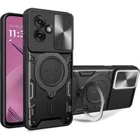 Custodia per Motorola Moto G55, Techsuit, CamGuard Pro, Nera — 3