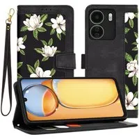 Custodia per Xiaomi Poco C65 / Redmi 13C, Techsuit, FlipCraft, Nera — 3