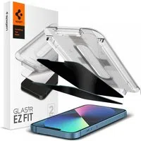 Pellicola protettiva per schermo Privacy Spigen GlastR EZ FIT per Apple iPhone 17e / 16e / 14 / 13 Pro, Vetro temperato, Full Glue, Set 2 pezzi AGL03388 — 3