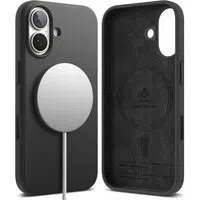 Custodia MagSafe per Apple iPhone 17, Ringke, Silicone, Nera — 3