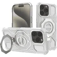 Custodia per Apple iPhone 15 Pro, Techsuit, Carbon Shield Pro, Bianca — 3
