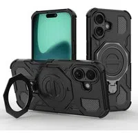 Custodia per Apple iPhone 17, Techsuit, Carbon Shield Pro, Nera — 3