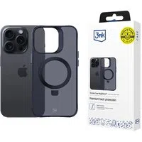 Custodia MagSafe per Apple iPhone 16 Pro Max, 3MK, Smoke MagStand, Nera — 3