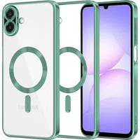 Custodia MagSafe per Samsung Galaxy A07 4G A075, Techsuit, Luxury Crystal, Verde Chiaro — 3