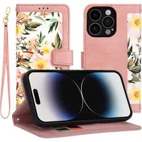 Custodia per Apple iPhone 14 Pro, Techsuit, FlipCraft, Rosa — 3