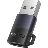 Adattatore Dati e Ricarica USB-C - USB-A Yesido GS34, Grigio — 3