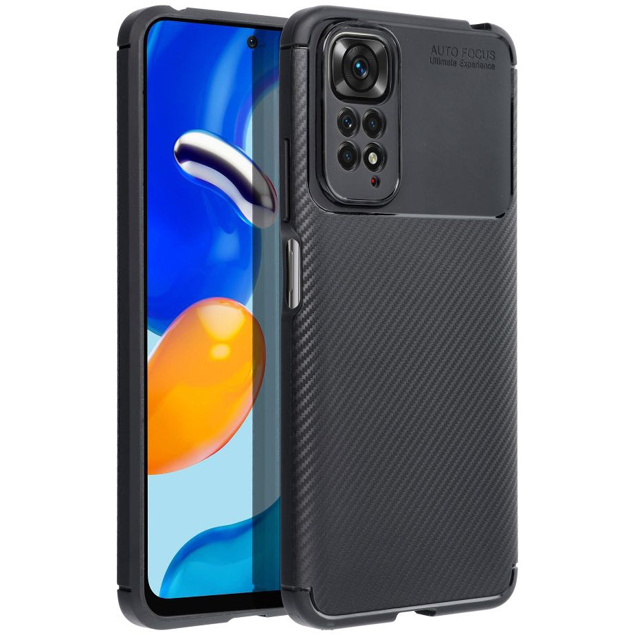 GSMnet Custodia per Xiaomi Poco C65 / Redmi 13C, OEM, Carbon Premium, Nera