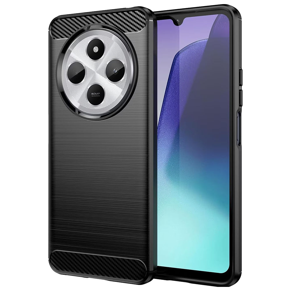 Techsuit Custodia per Xiaomi Poco C75 / Redmi 14C, Techsuit, Carbonio, Nera