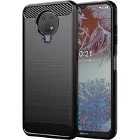 Custodia per Nokia G10 / G20, Techsuit, Carbonio, Nera — 3