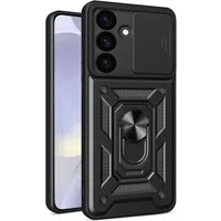 Custodia per Samsung Galaxy S24 S921, Techsuit, CamShield, Nera — 3