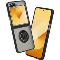 Custodia per Samsung Galaxy Z Flip7 FE F761 / Z Flip6 F741, Techsuit, Glinth, Nera — 3