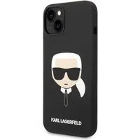 Custodia MagSafe per Apple iPhone 14 Plus, Karl Lagerfeld, Liquid Silicone Karl Head, Nera — 3