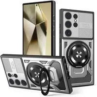 Custodia per Samsung Galaxy S24 Ultra S928, Techsuit, RuggedCam, Grigio — 3