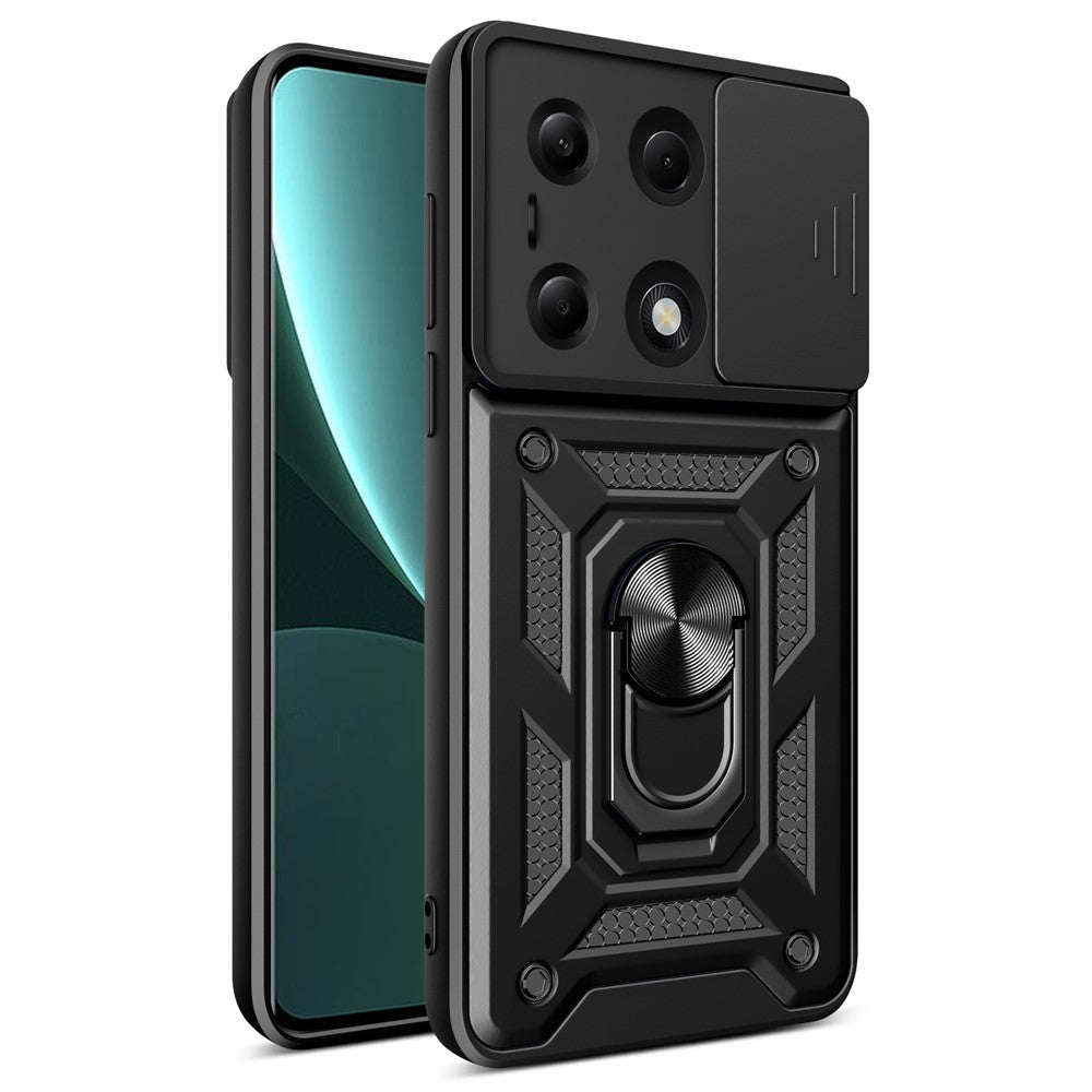 Custodia per Xiaomi Redmi Note 13 Pro 4G / Poco M6 Pro 4G, Techsuit, CamShield, Nera