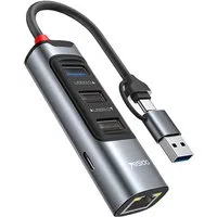 Hub USB / USB-C Yesido HB21, 5in1, Grigio — 3