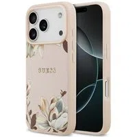 Custodia MagSafe per Apple iPhone 17 Pro Max, Guess, Grained Flowers, Rosa — 3