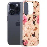 Custodia per Apple iPhone 15 Pro, Techsuit, Marble, Beige — 3