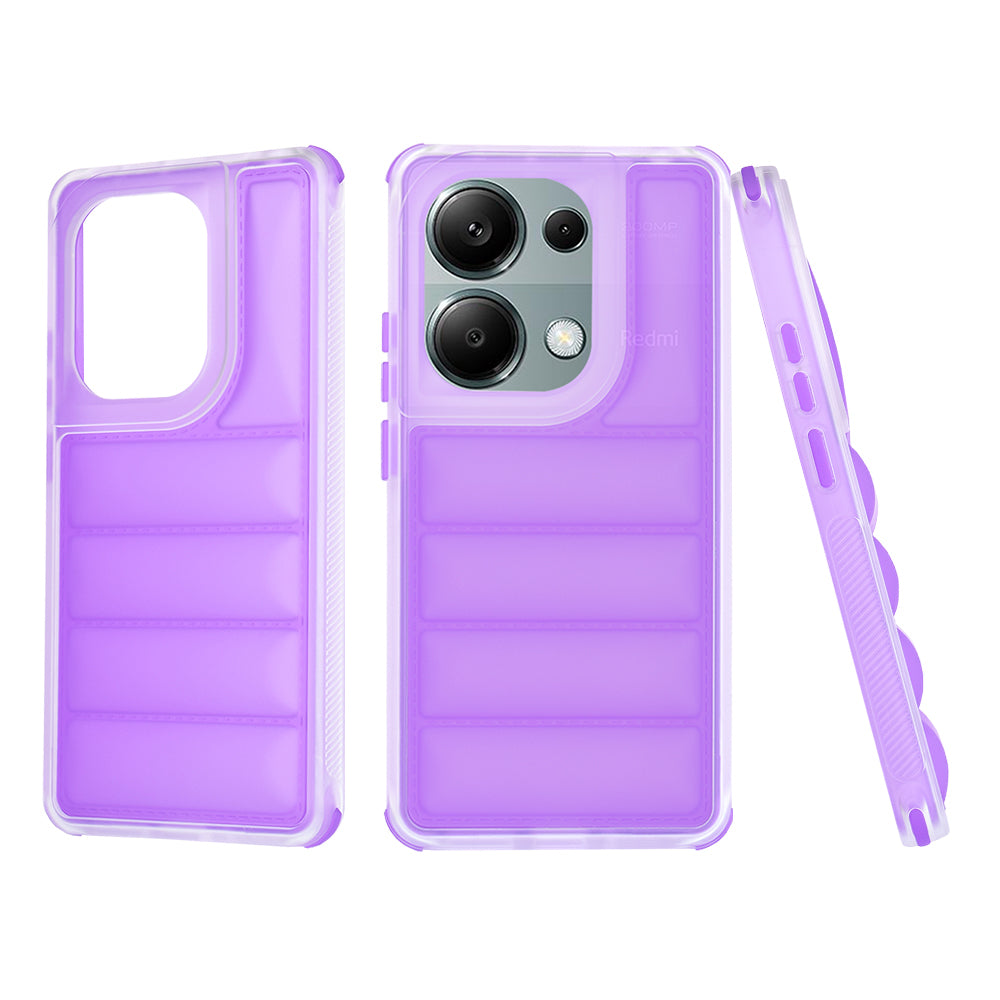 Custodia per Xiaomi Redmi Note 13 Pro 4G / Poco M6 Pro 4G, Techsuit, Wave Shield, Viola